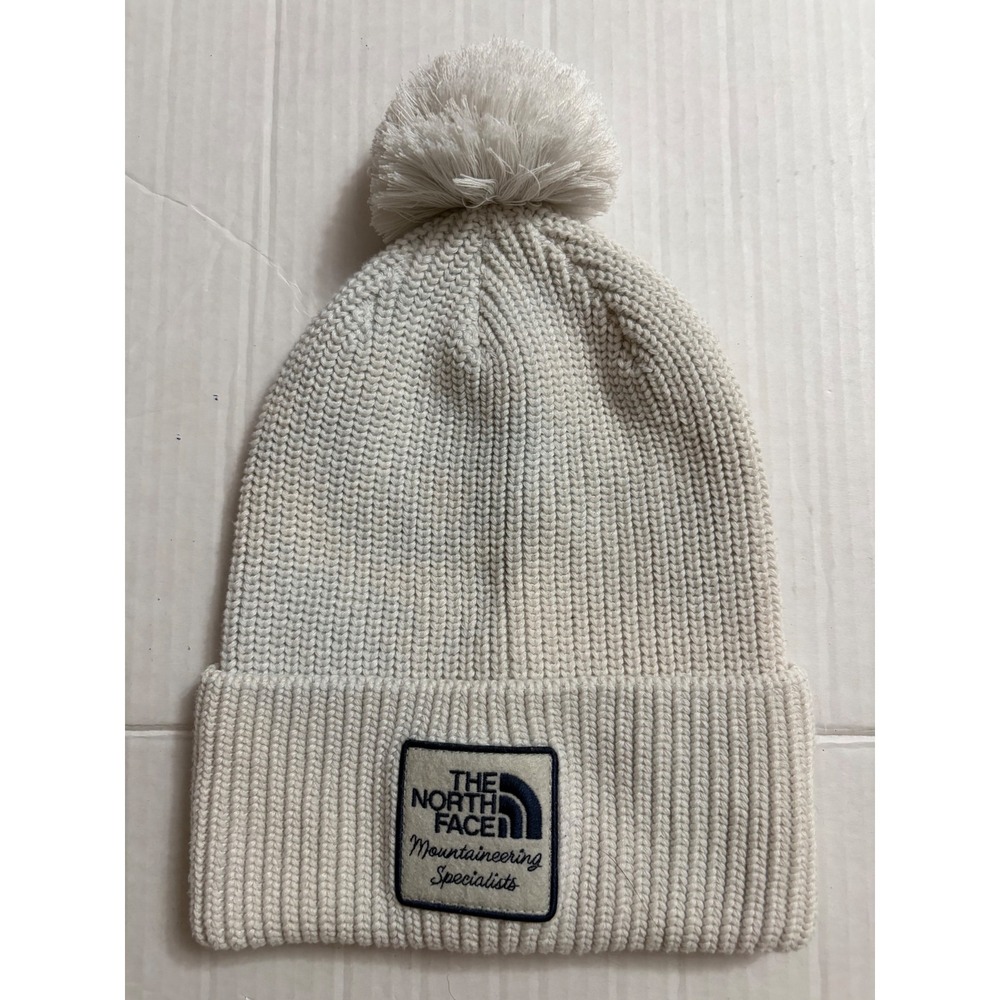 The North Face Mountaineering Specialists Pom Beanie Cream White NF0A55KI